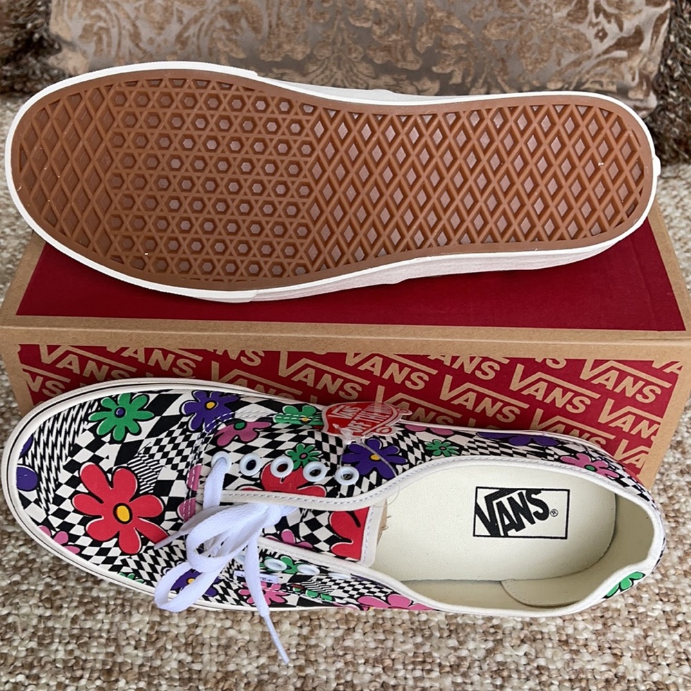 Vans Authentic Printed Floral Check/Marshmallow Mn - Picture 4 of 16